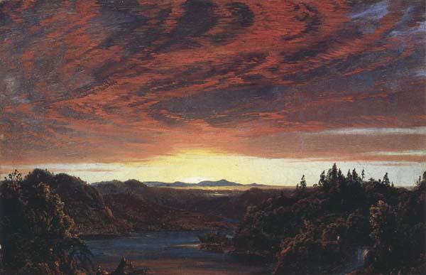 Frederic E.Church Twilight,a Sketch oil painting image